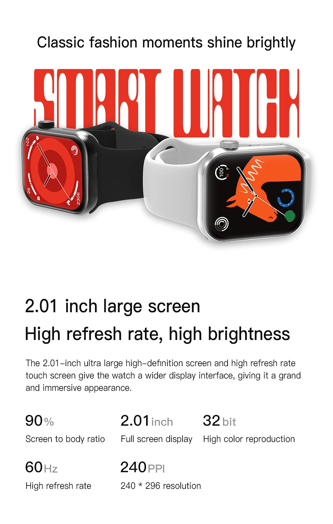 Smart Watch - compatible with Apple's Strap