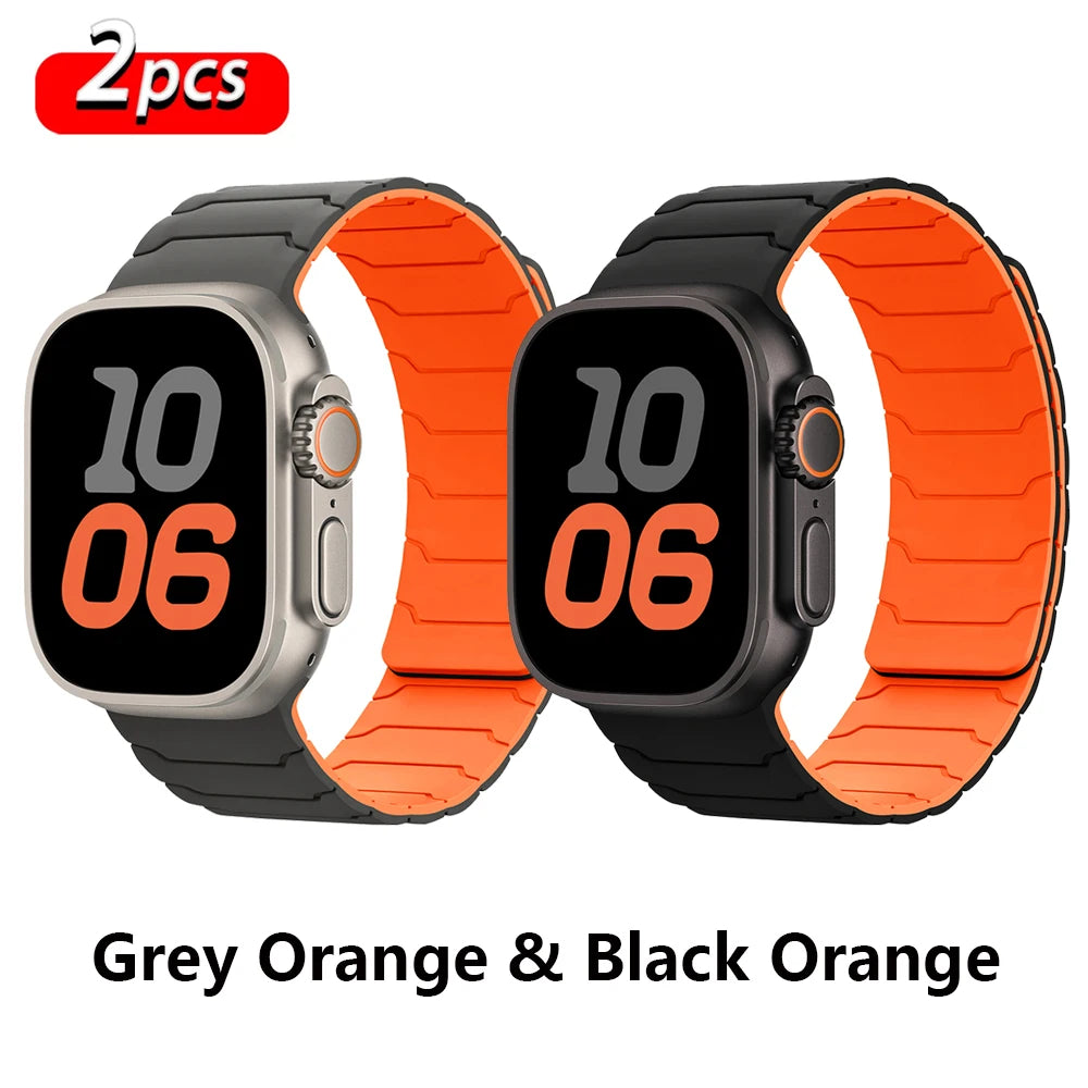 Magnetic Strap Bracelet for Smatwatch Apple - Silicone Bracelet Series 11 9 8 SE 10