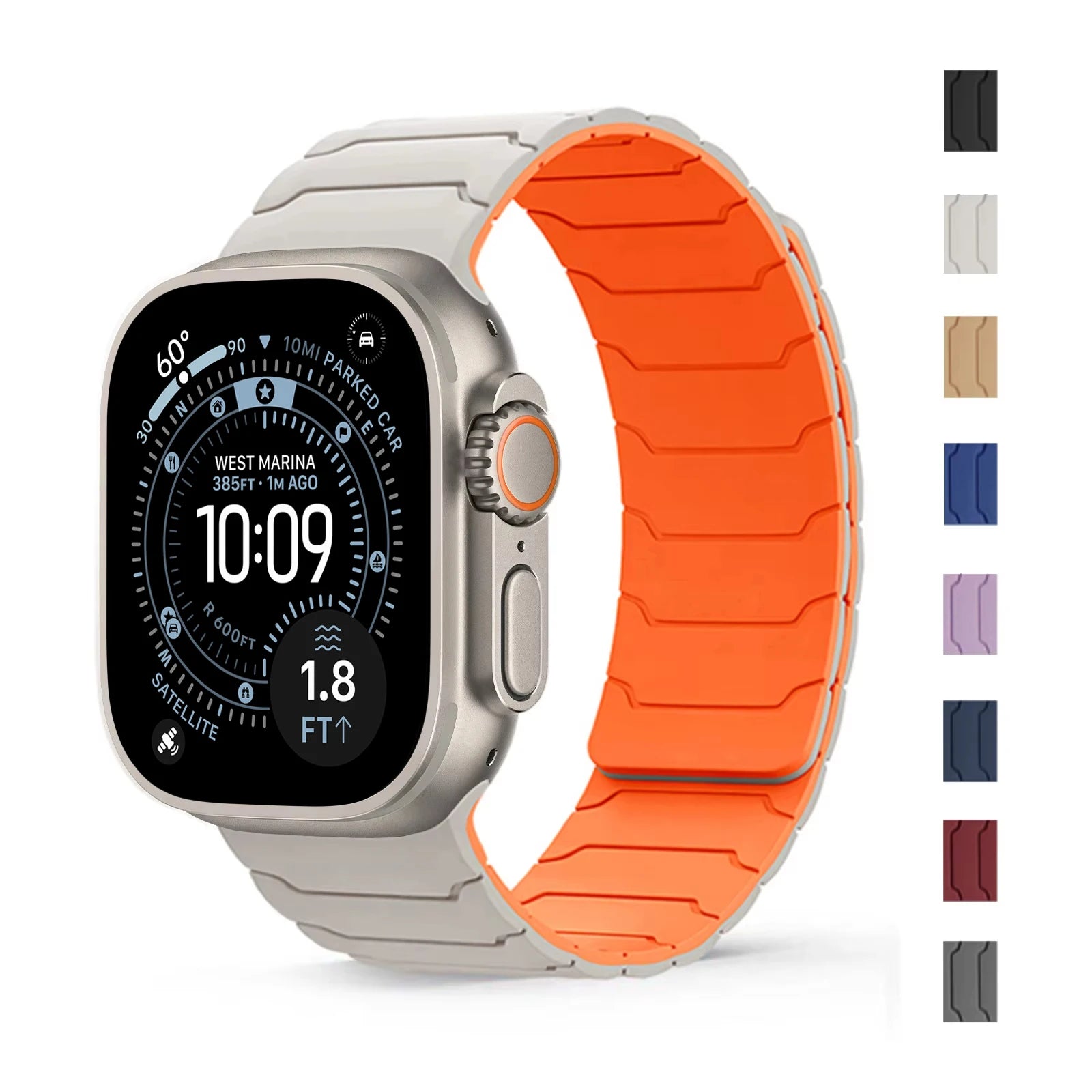 Magnetic Strap Bracelet for Smatwatch Apple - Silicone Bracelet Series 11 9 8 SE 10