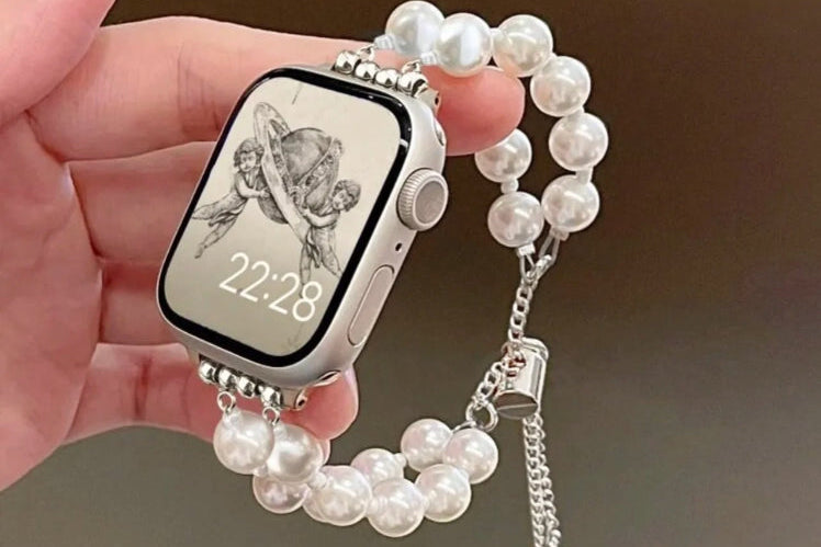 New Beads Metal Link Strap for Apple Watch Band