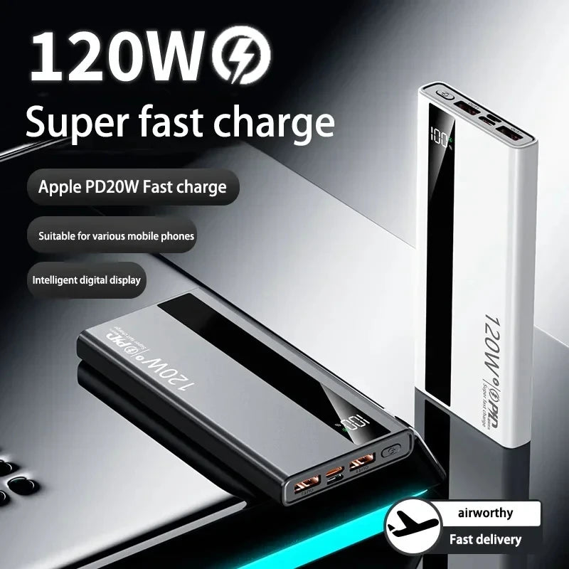 Power Bank 120W Fast Charging 50000mAh 100000mAh 200000mAh