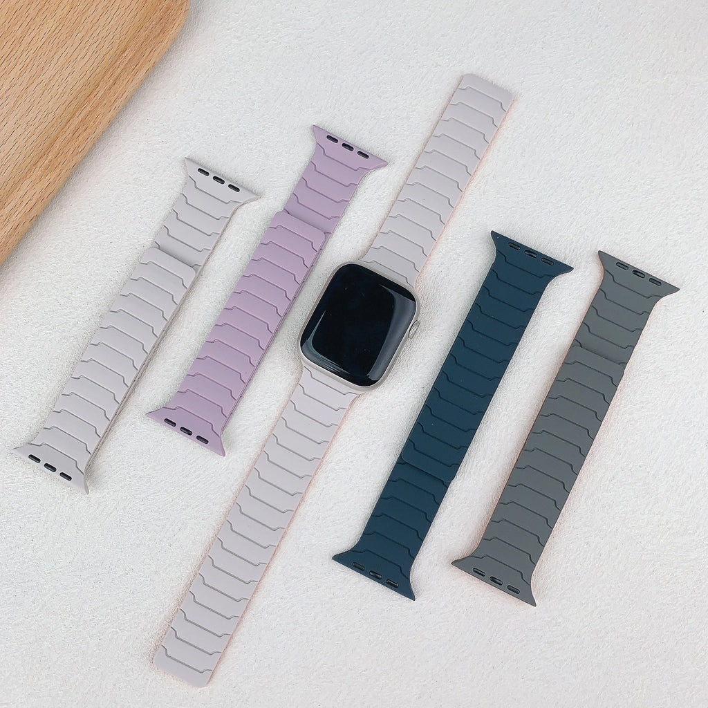 Magnetic Strap Bracelet for Smatwatch Apple - Silicone Bracelet Series 11 9 8 SE 10