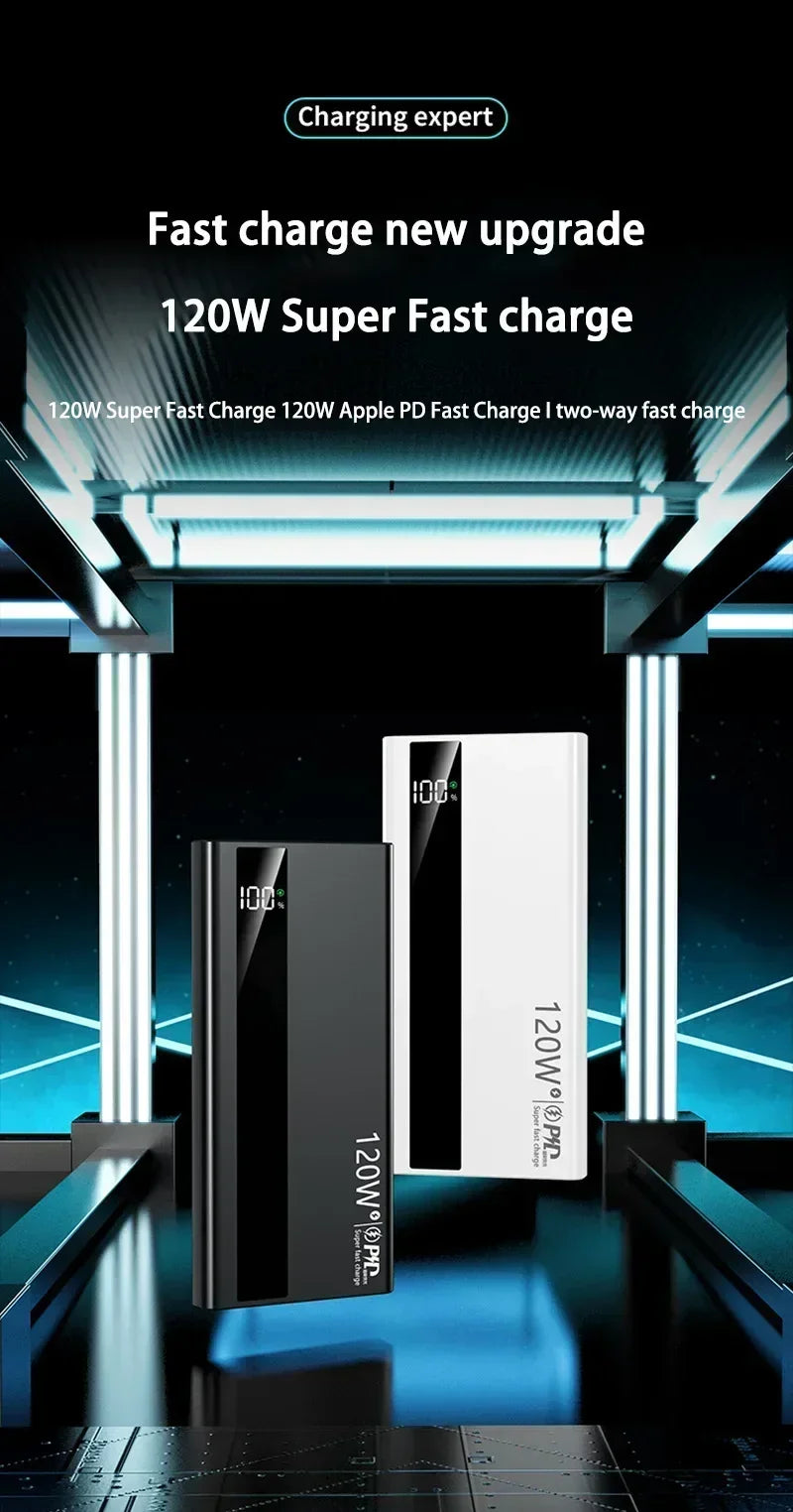 Power Bank 120W Fast Charging 50000mAh 100000mAh 200000mAh