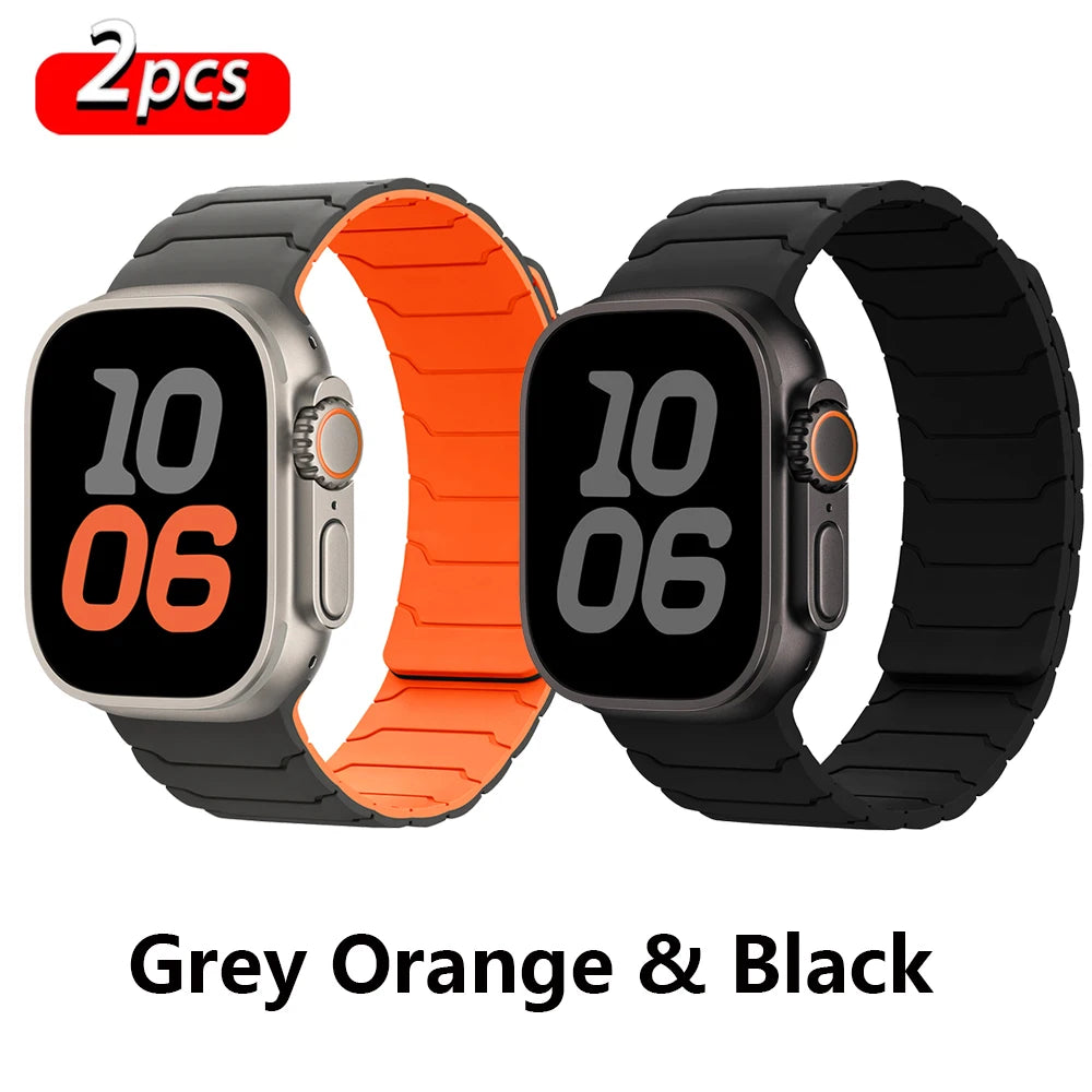 Magnetic Strap Bracelet for Smatwatch Apple - Silicone Bracelet Series 11 9 8 SE 10