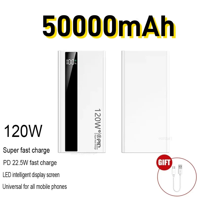 Power Bank 120W Fast Charging 50000mAh 100000mAh 200000mAh