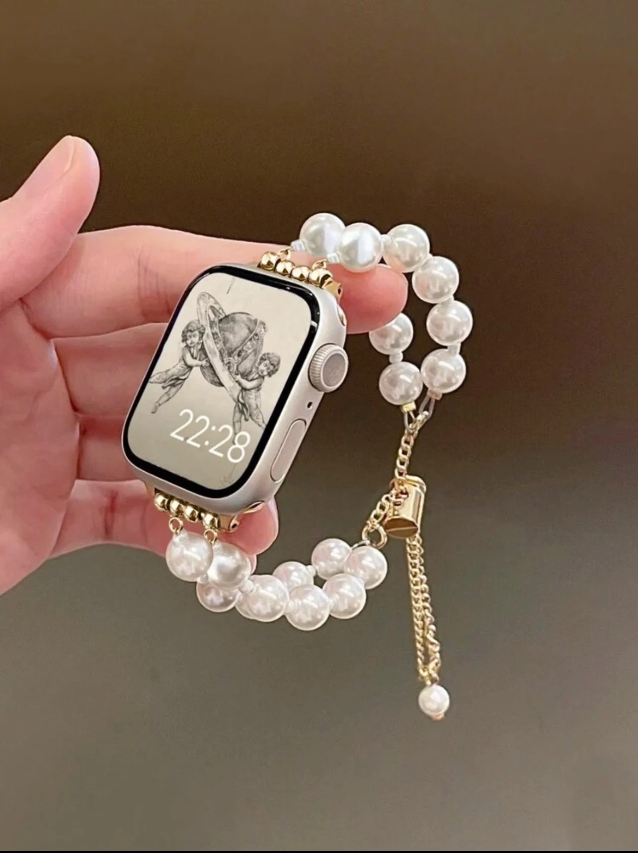 New Beads Metal Link Strap for Apple Watch Band