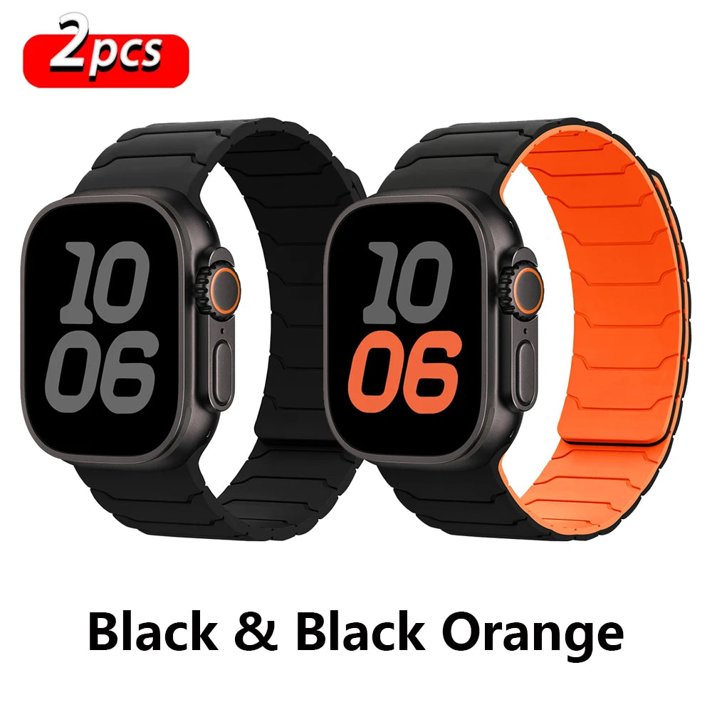 Magnetic Strap Bracelet for Smatwatch Apple - Silicone Bracelet Series 11 9 8 SE 10