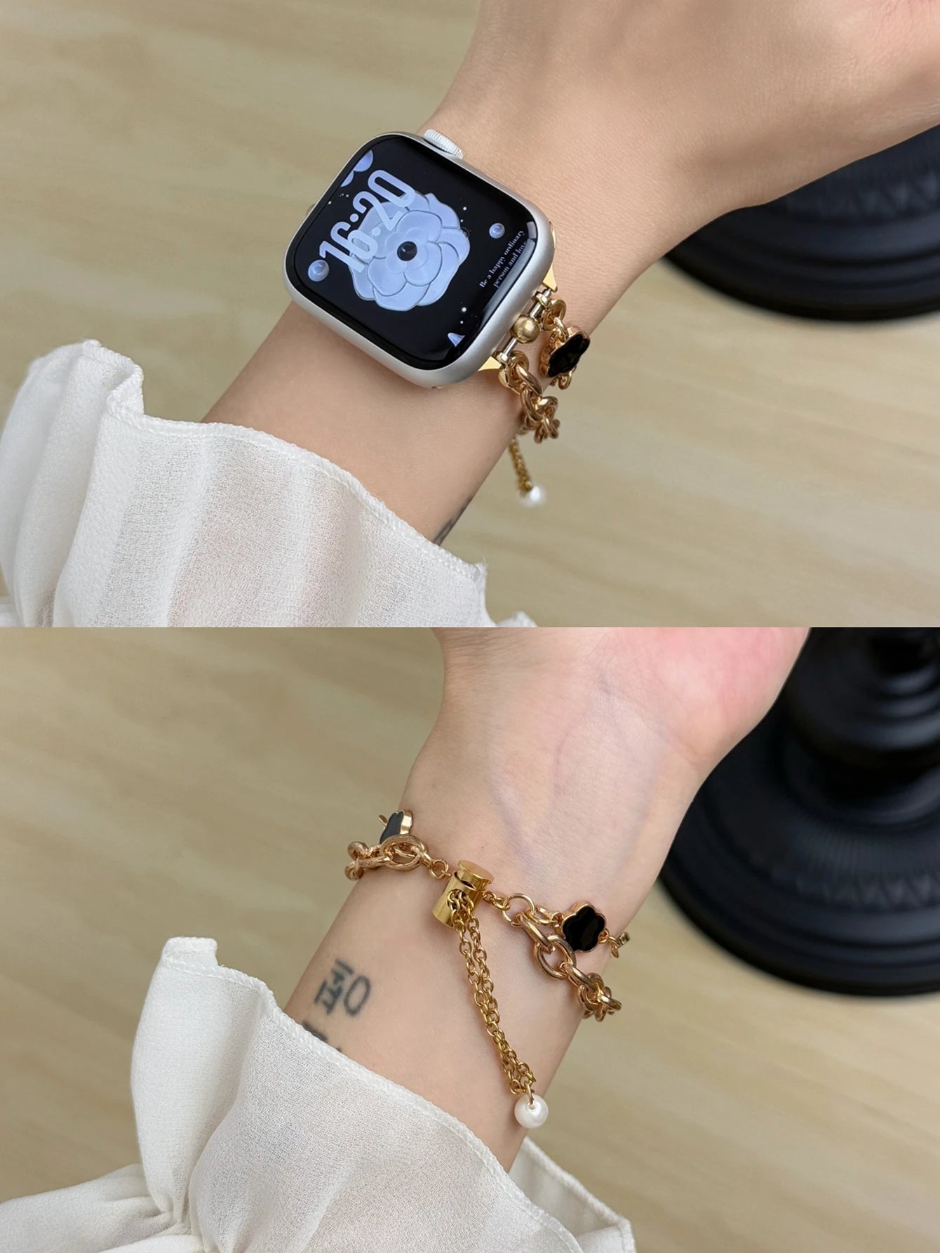 New Beads Metal Link Strap for Apple Watch Band