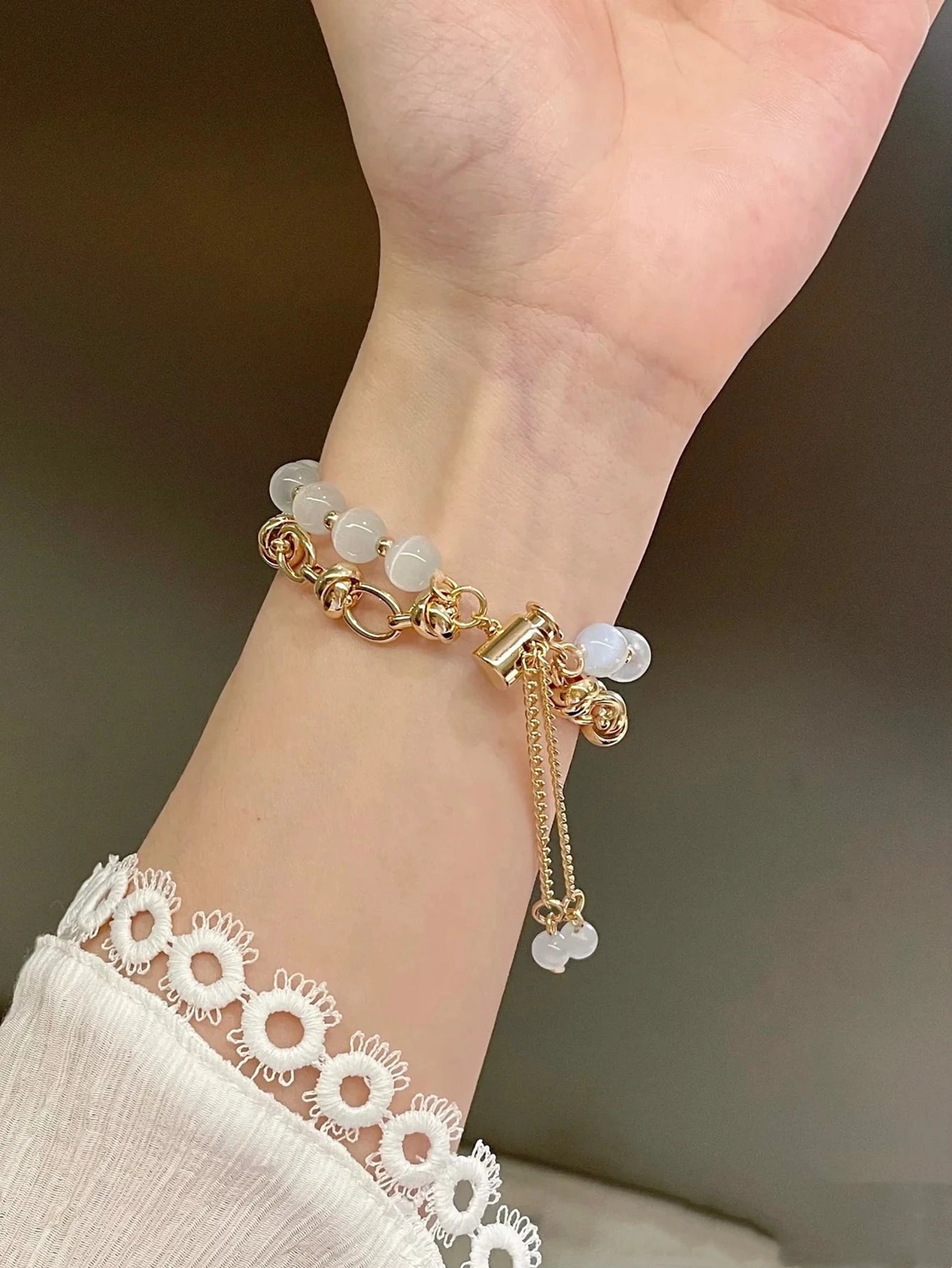 New Beads Metal Link Strap for Apple Watch Band