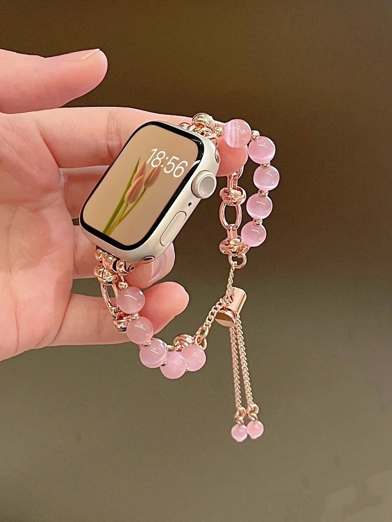 New Beads Metal Link Strap for Apple Watch Band