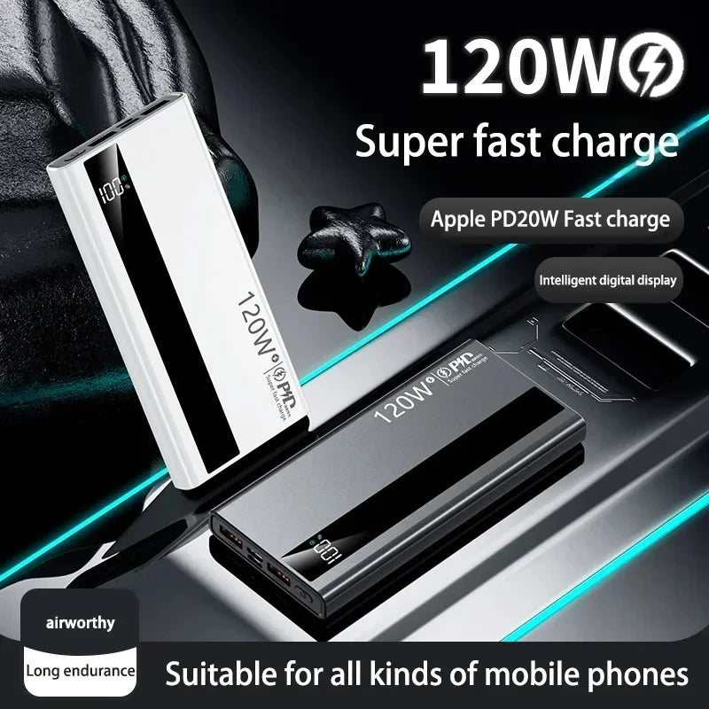 Power Bank 120W Fast Charging 50000mAh 100000mAh 200000mAh