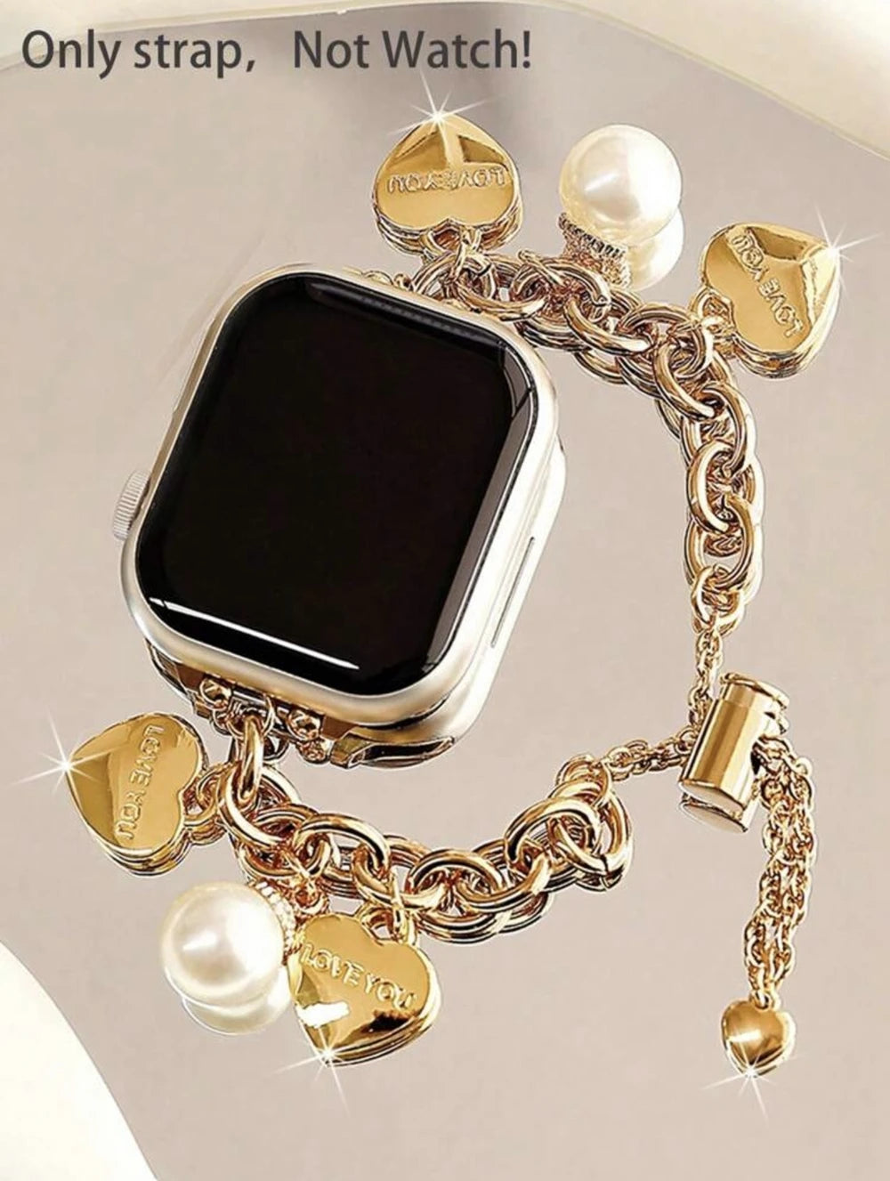 New Beads Metal Link Strap for Apple Watch Band