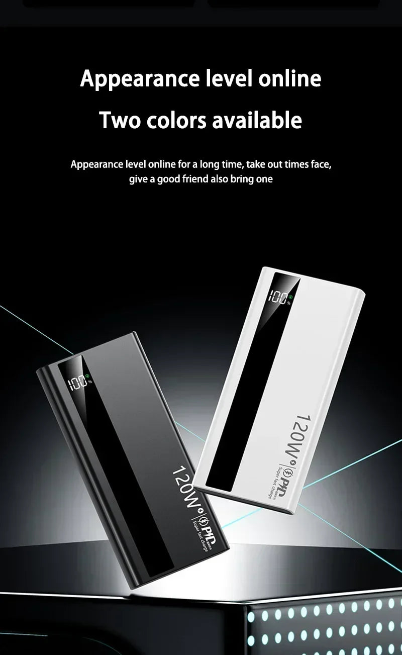 Power Bank 120W Fast Charging 50000mAh 100000mAh 200000mAh