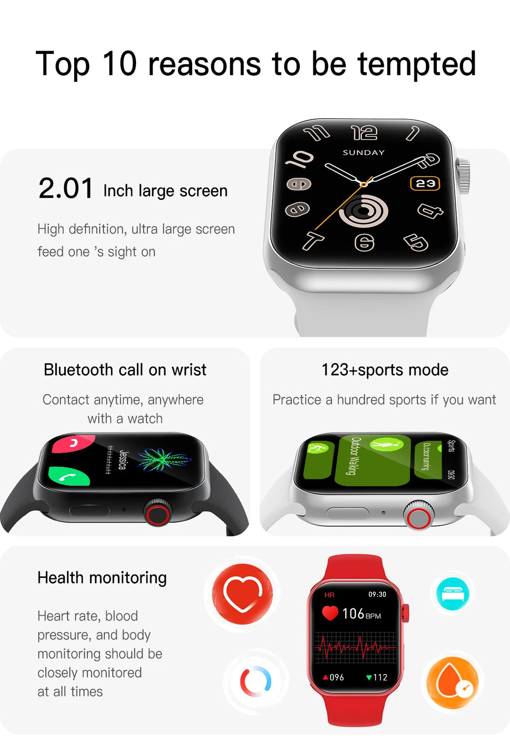 Smart Watch - compatible with Apple's Strap