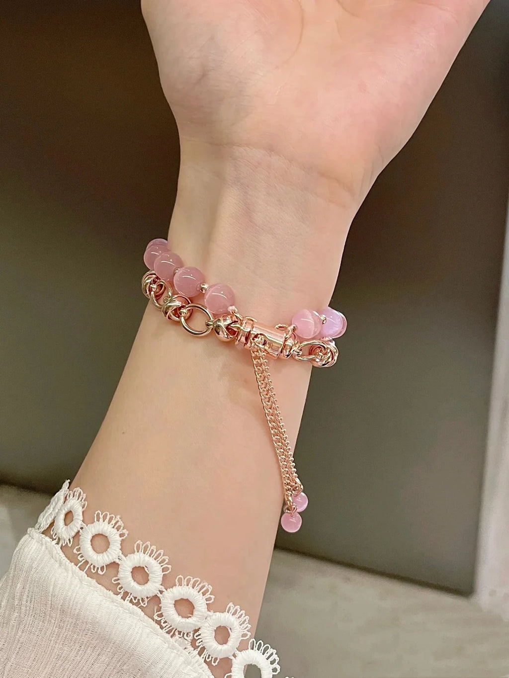 New Beads Metal Link Strap for Apple Watch Band