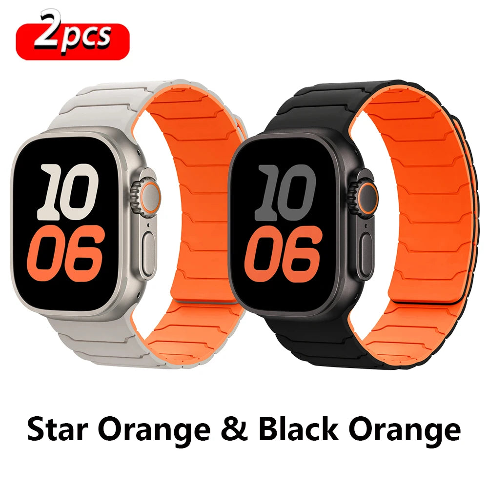 Magnetic Strap Bracelet for Smatwatch Apple - Silicone Bracelet Series 11 9 8 SE 10